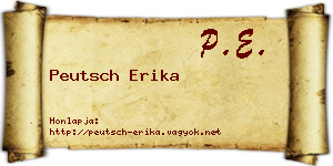 Peutsch Erika névjegykártya